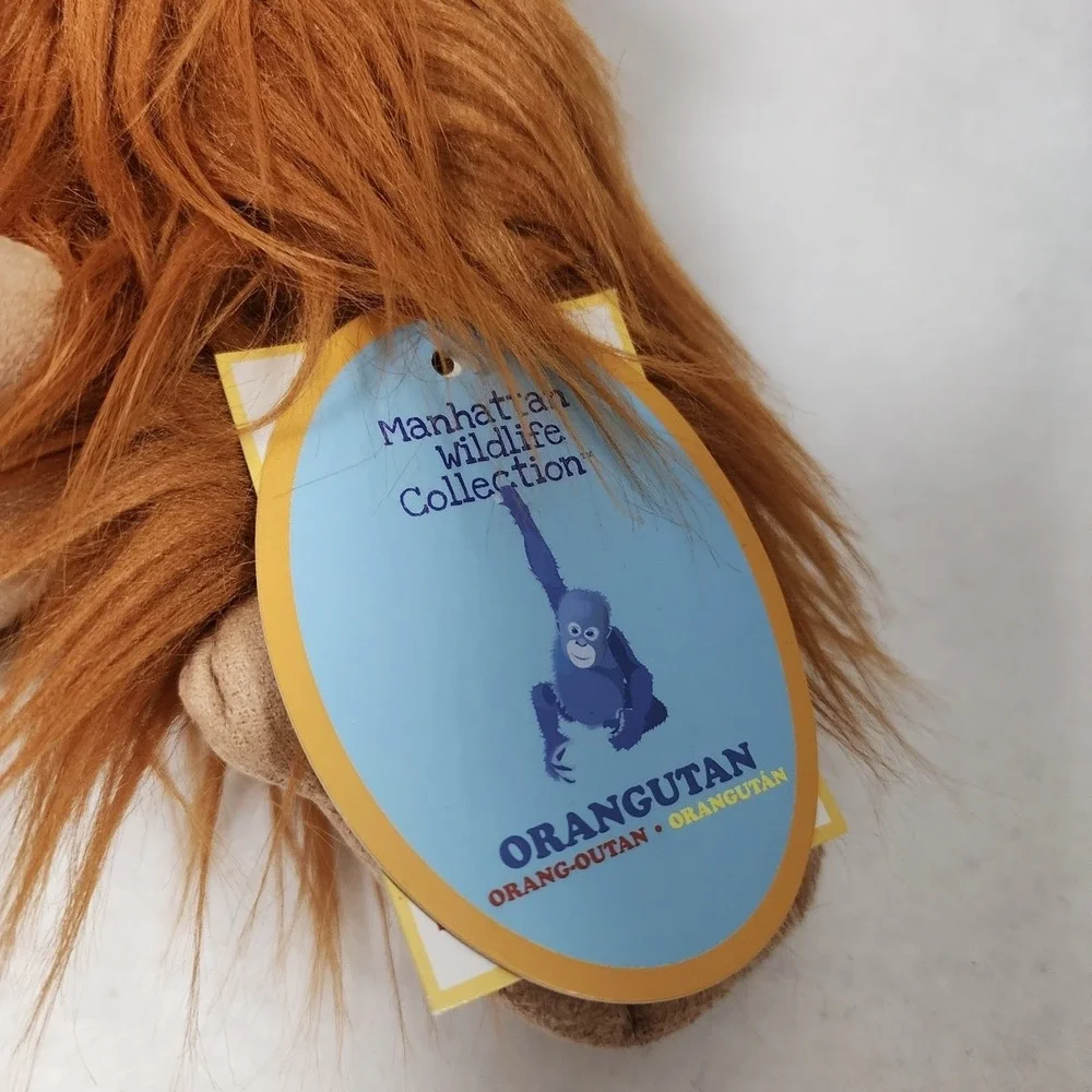 Vintage Manhattan Toy Wildlife Collection Orangutan Monkey Plush Brown Stuffed